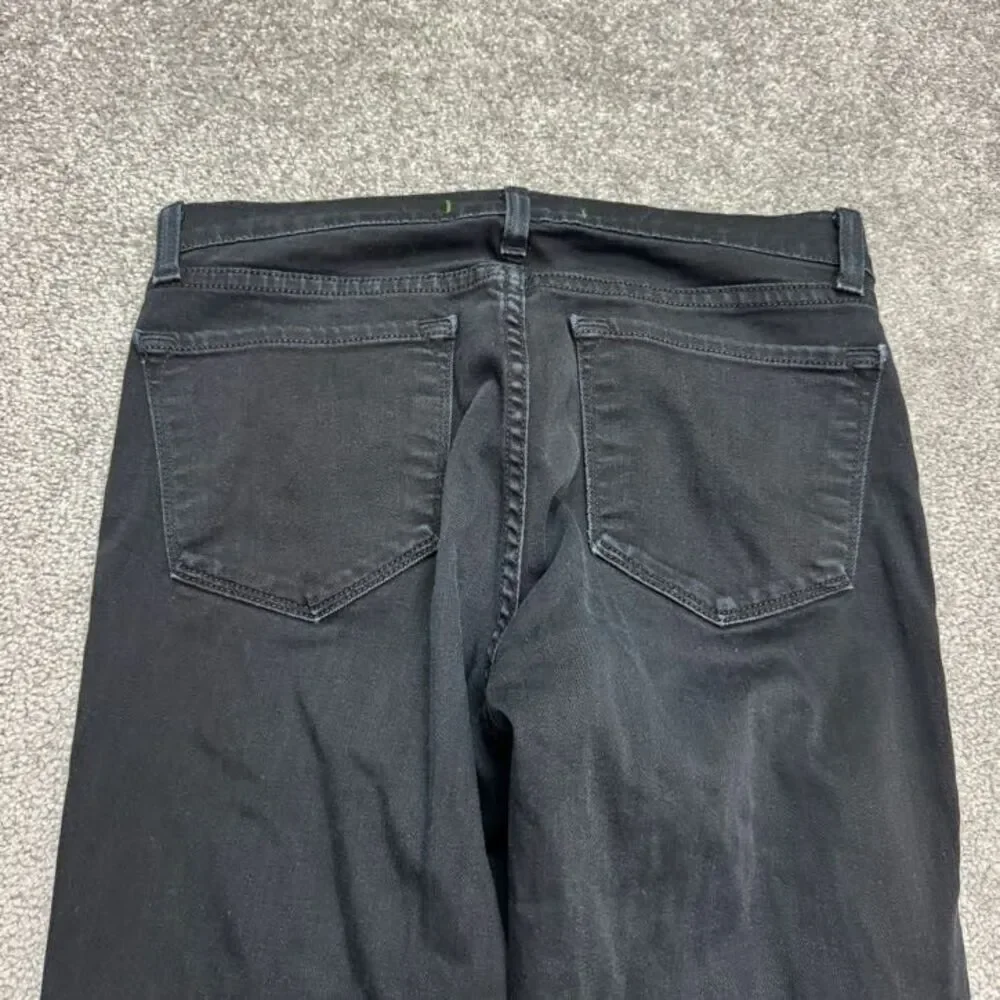 J. Brand Cigarette Leg Shadow Denim Jeans Womens 27 Black Mid Rise Stretch 29x28